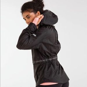 Gymshark Windbreaker Black Cinched Jacket